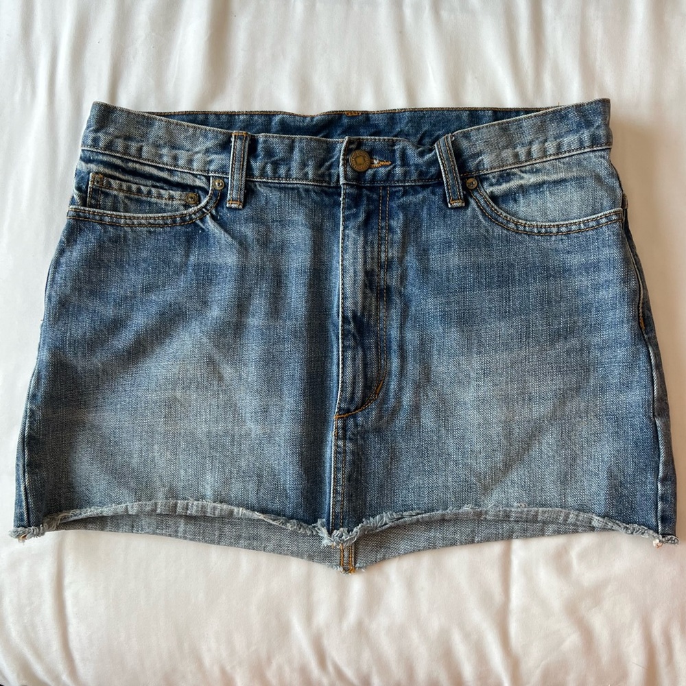 Free People Denim Mini Jean Skirt Size 10
